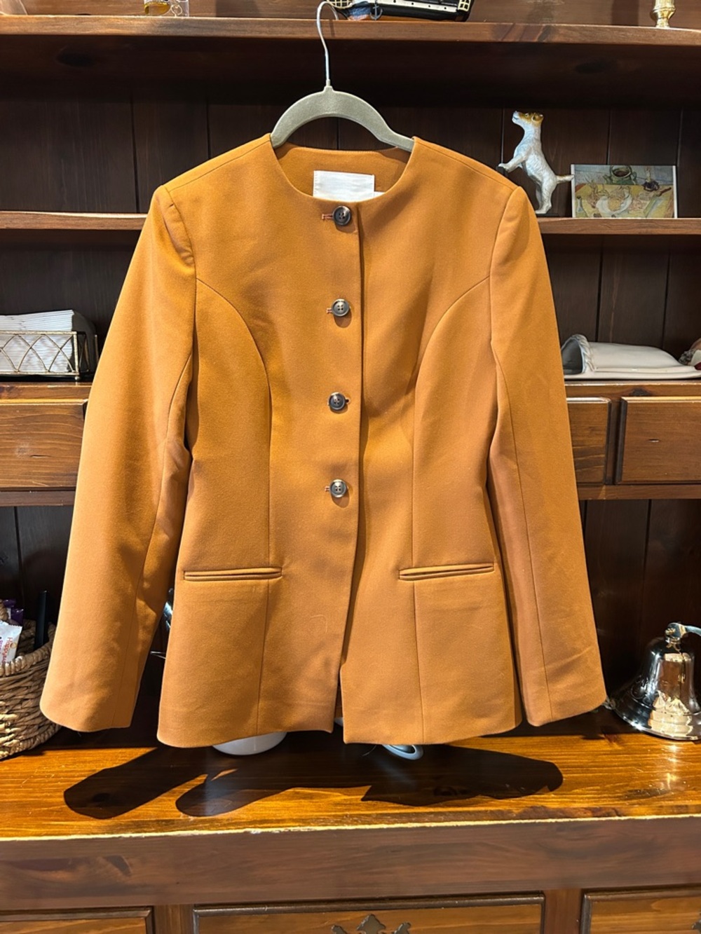Aligne Daphne Waisted Blazer Cognac Brown UK 6 / US 2